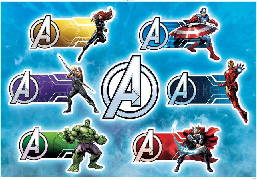 Komar Wandfolie Avengers Plates (7 stuks)