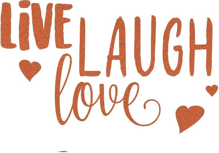 Komar Wandfolie Live Laugh Love (set 6 stuks)