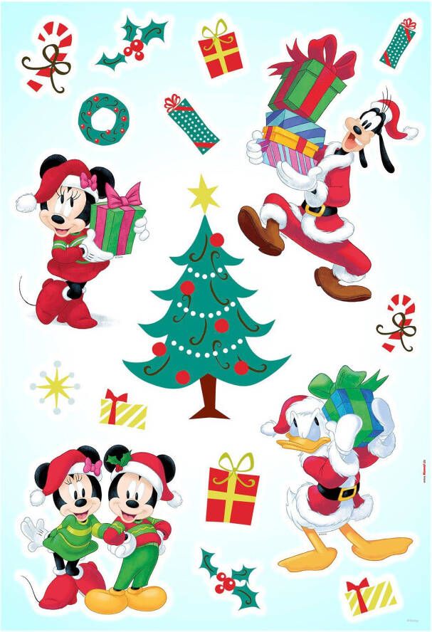 Komar Wandfolie Mickey Christmas Presents (1 stuk)