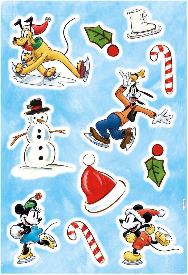 Komar Wandfolie Mickey Ice slide zelfklevend wandstickers kinderkamer (set)