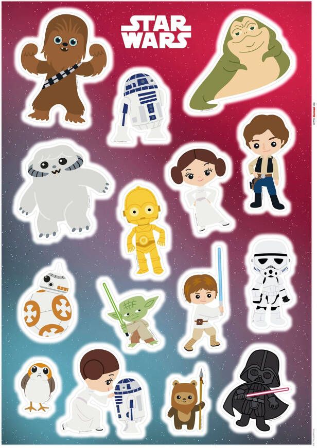 Komar Wandfolie Star Wars Little Heroes (15 stuks)