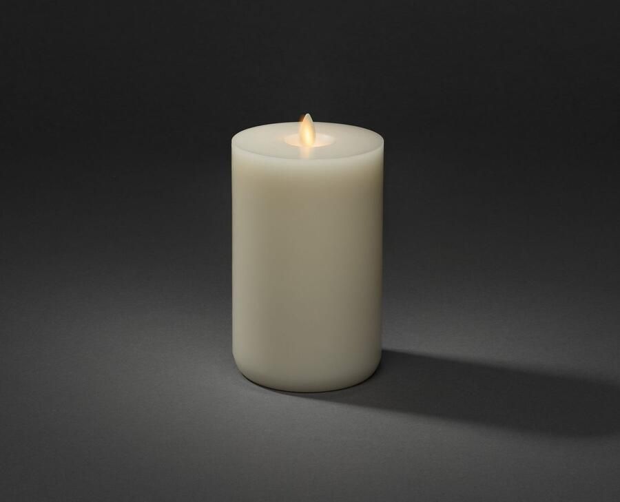 KONSTSMIDE Led-kaars Led kaars van echte was met 3D vlam blaasfunctie met touch (1-delig)