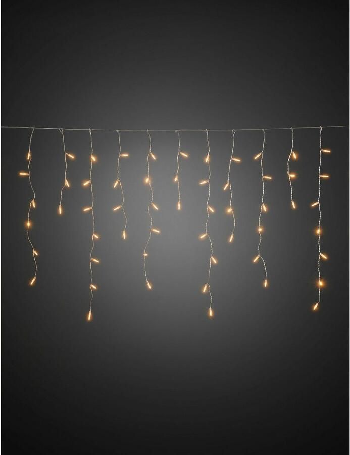 KONSTSMIDE Led-lichtgordijn Kerstversiering buiten Led ijsregen lichtgordijn 96 amberkleurige dioden (1 stuk)
