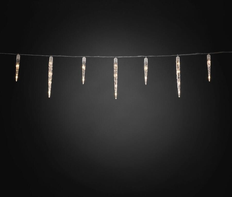 KONSTSMIDE Led-lichtgordijn Led-ijspegels 32 dennenappels met multifunctie 96 warmwitte dioden (1 stuk)