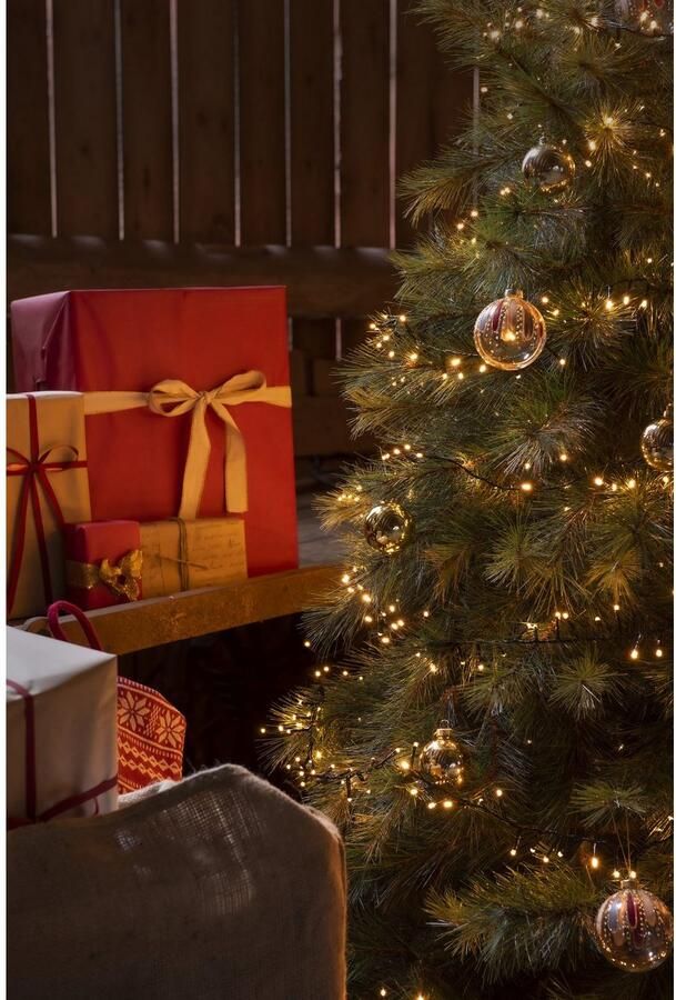 KONSTSMIDE Led-lichtsnoer Kerst versiering Micro-led clusterverlichting Cluster 600 amberkleurige dioden