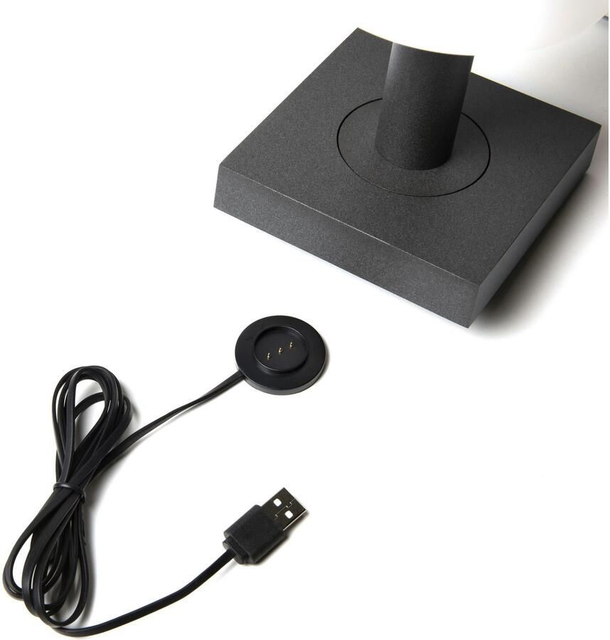 KONSTSMIDE Led-tafellamp Monaco USB-tafellamp 2700 3000K dimbaar glas (2 stuks)