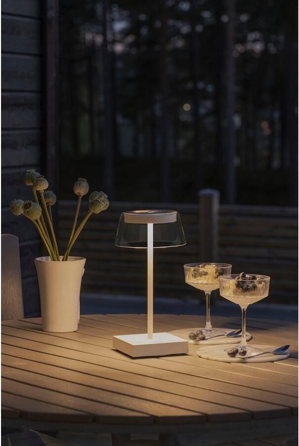 KONSTSMIDE Led-tafellamp Scilla LED USB-tafellamp kleurtemperatuur dimbaar (2 stuks)