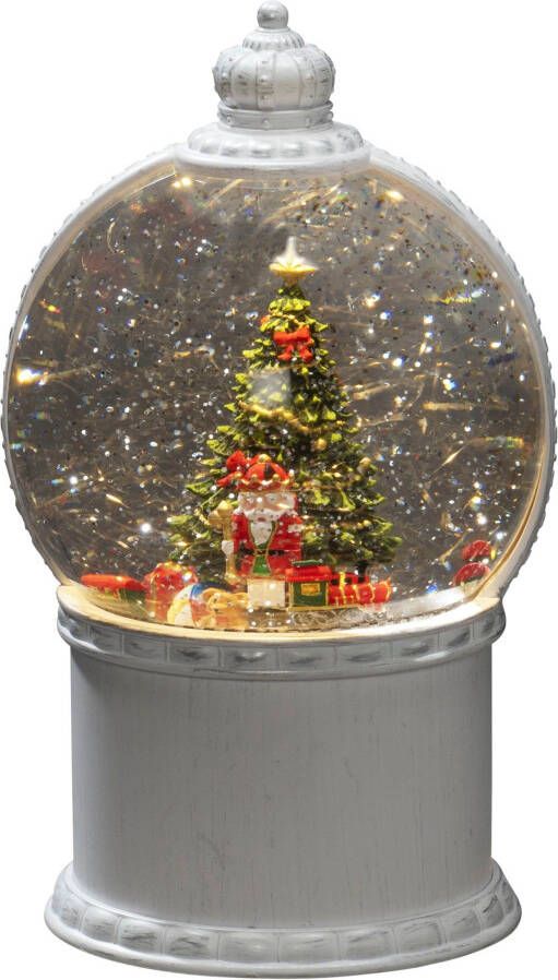 KONSTSMIDE Led-bollamp LED Kugellaterne "Weihnachtsszenerie" weiß 1 warm weiße Diode (1 stuk)