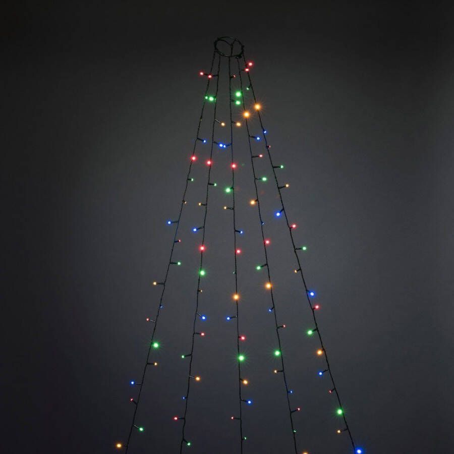 KONSTSMIDE Led-boomverlichting Kerstversiering kerstboomdecoratie Ring Ø 8 5 strengen à 40 multicolor diodes gevroren voorgemonteerd