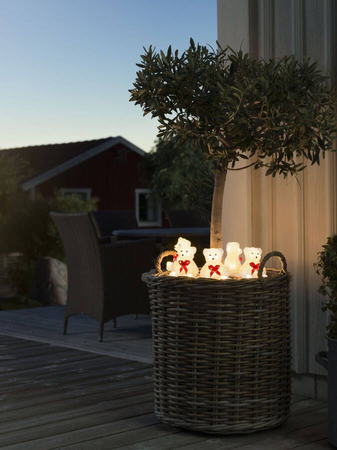 KONSTSMIDE Led-lichtsnoer Kerstversiering buiten Led acryl beren set van 5 40 warmwitte dioden (1 stuk)