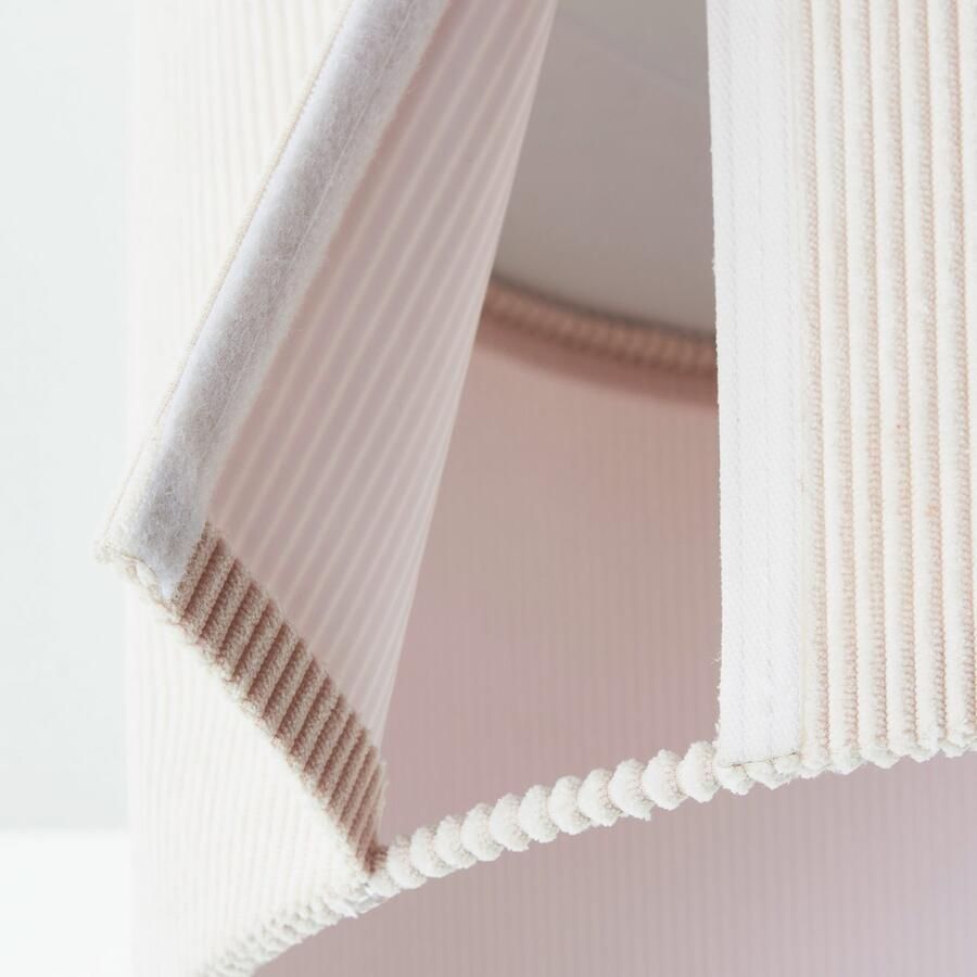 LeGer Home by Lena Gercke Hanglamp Kathleen Cordstof hoogte 150 cm Ø 35 cm E27 inkortbaar beige (1 stuk)