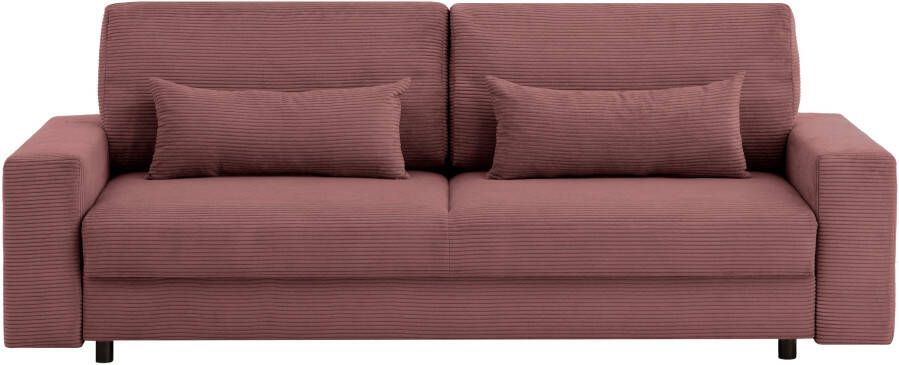 LeGer Home by Lena Gercke Slaapbank Imoga kussen met slaapfunctie 3-zits bank met bedlade in moderne kleuren en stoffen bedfunctie ligoppervlak: 200x150 cm