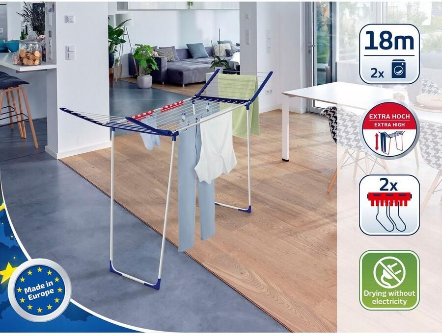 Leifheit droogrek Pegasus 180 Solid Maxx – 18 m drooglengte - Foto 7