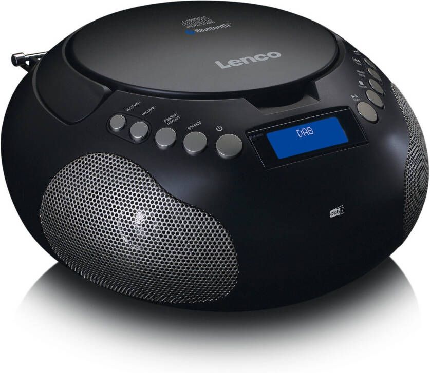 Lenco Digitale radio (dab+) SCD-341BK boombox met DAB+ FM-radio en bluetooth
