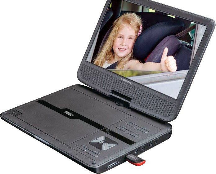 Lenco Portable 10 DVD-speler met USB-hoofdtelefoon-ophangbeugel Zwart