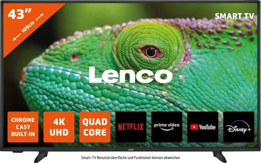 Lenco Led-TV LED-4353BK 4K Android-Smart-TV 109 2 cm 43 " 4K Ultra HD Smart TV