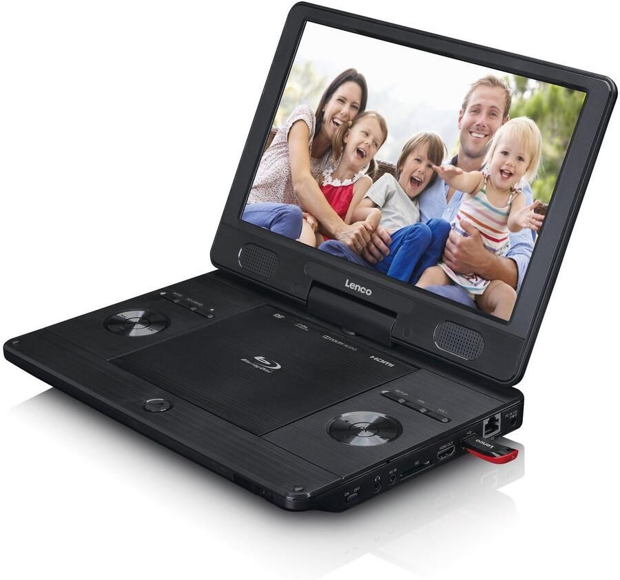 Lenco Blu-rayspeler BRP-1150BK draagbare 11 5 blu-ray dvd-speler
