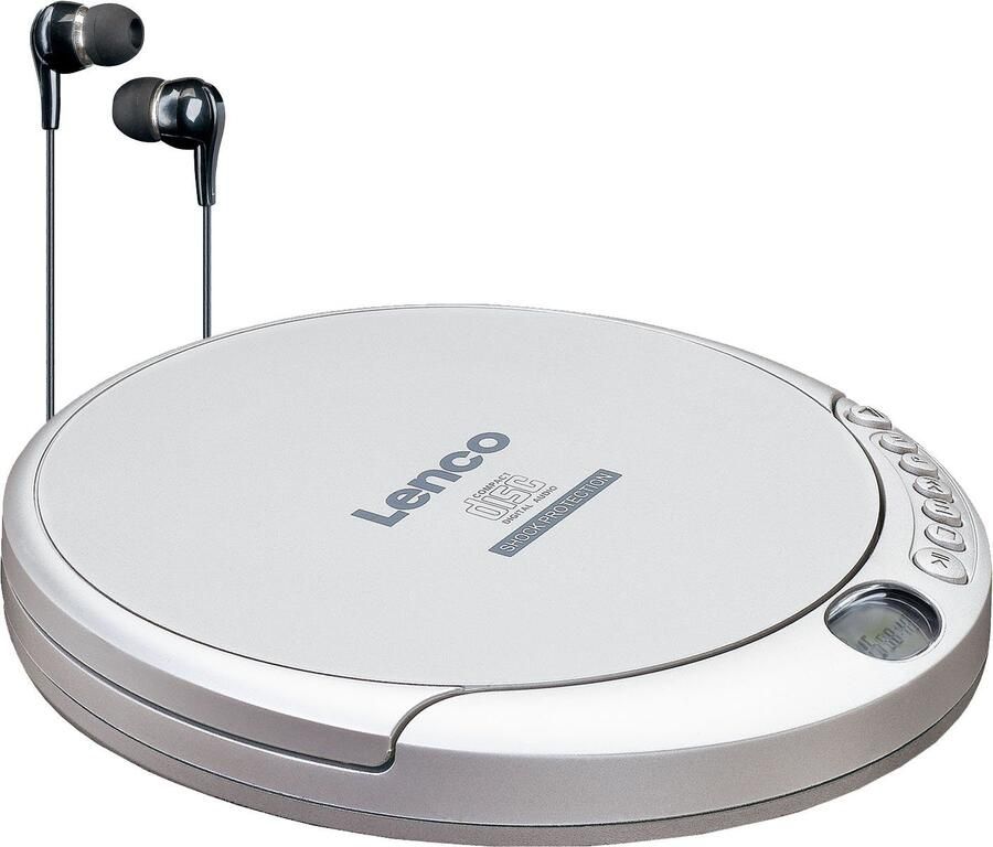 Lenco Portable CD-speler met anti-shock Zilver