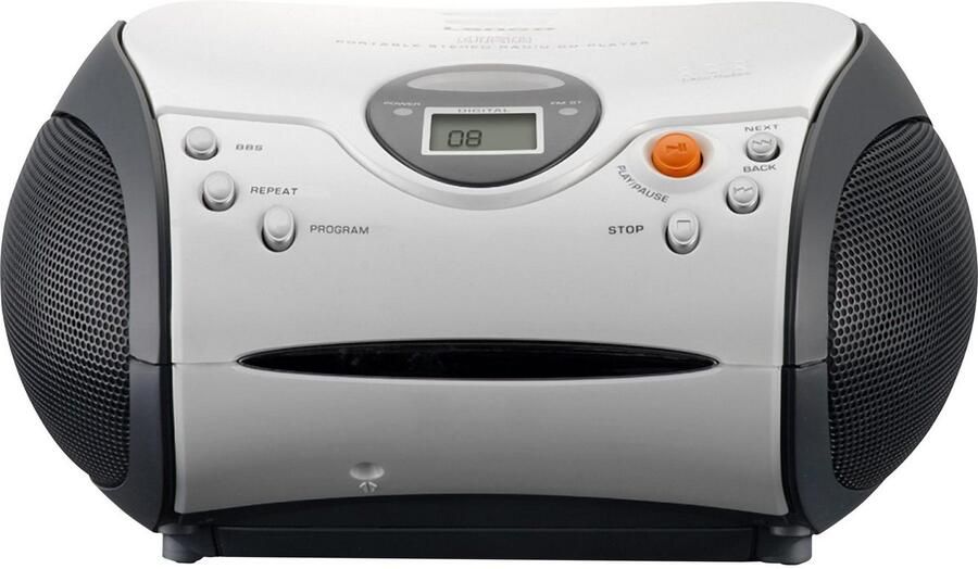 Lenco Draagbare stereo FM radio met CD-speler Wit