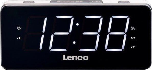Lenco PLL FM Wekkerradio groot en overzichtelijk 1 8 LED display CR-18 White Wit - Foto 4