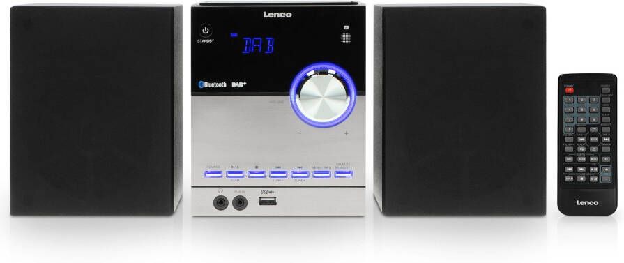 Lenco Micro-hifi-set MC-150 Micro-stereosysteem met DAB+ FM CD BT USB