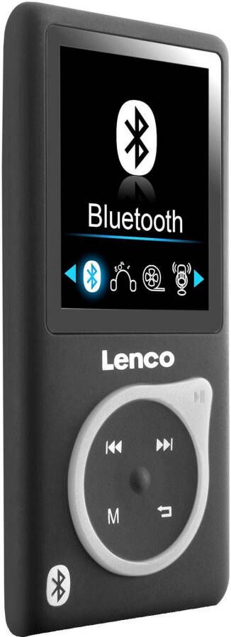 Lenco MP3 MP4 speler met Bluetooth en 8 GB micro SD kaart Zwart-Grijs