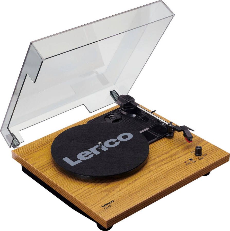 Lenco Platenspeler LS-10WD platenspeler met luidsprekers (wit hout)