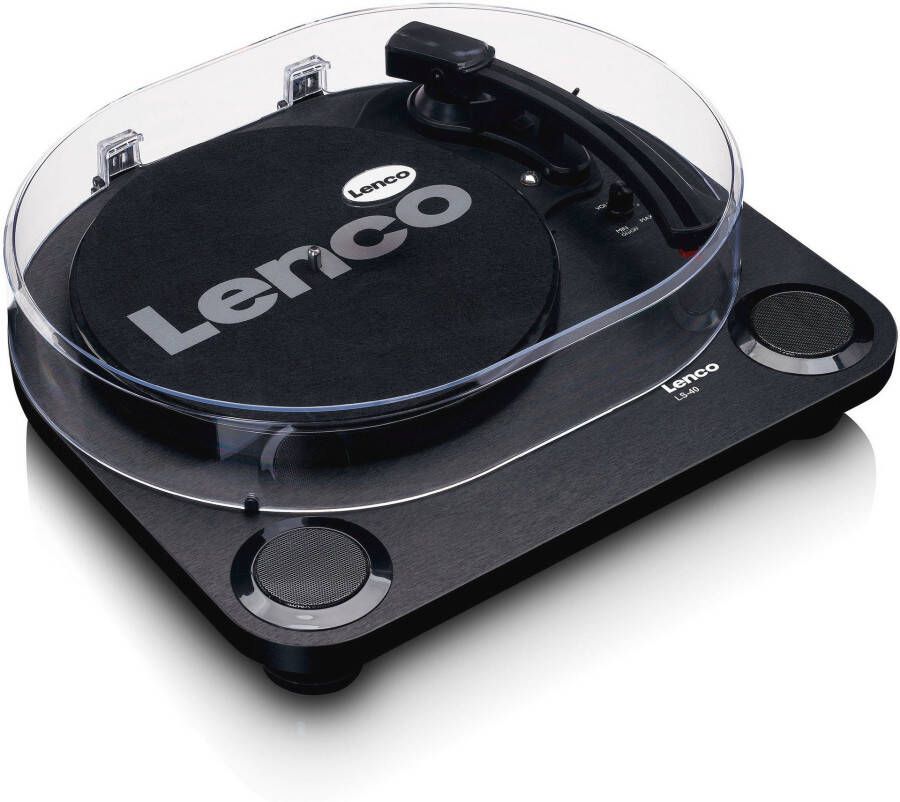 Lenco Platenspeler LS-40BK platenspeler met geïntegreerde luidsprekers