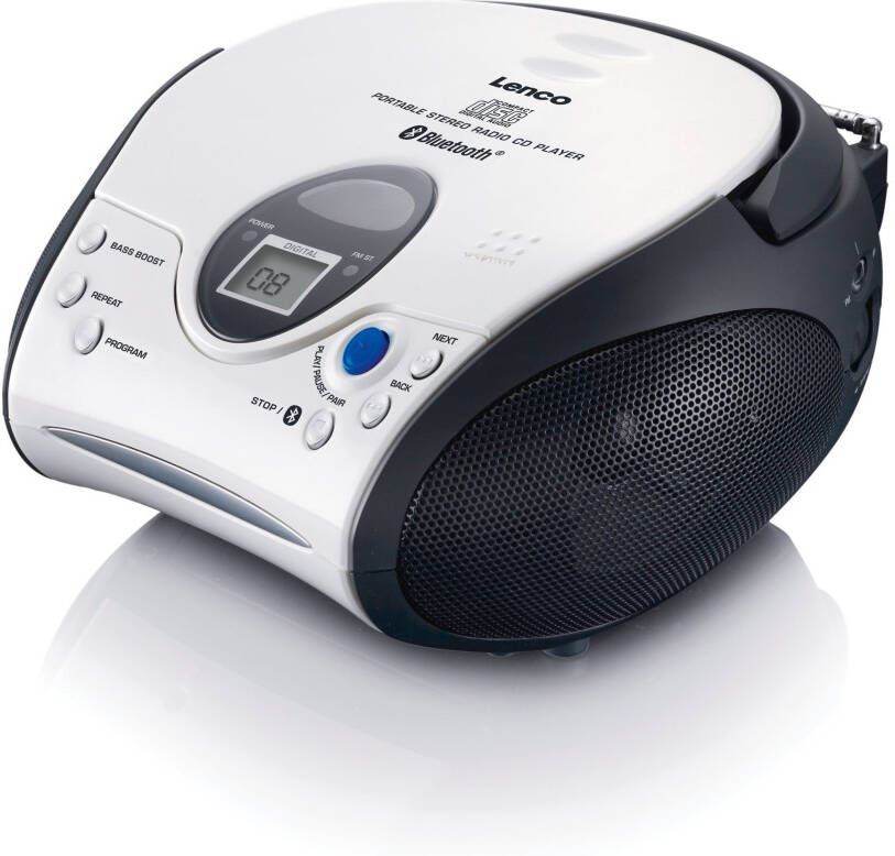 Lenco Draagbare CD-speler met FM radio en Bluetooth Zwart