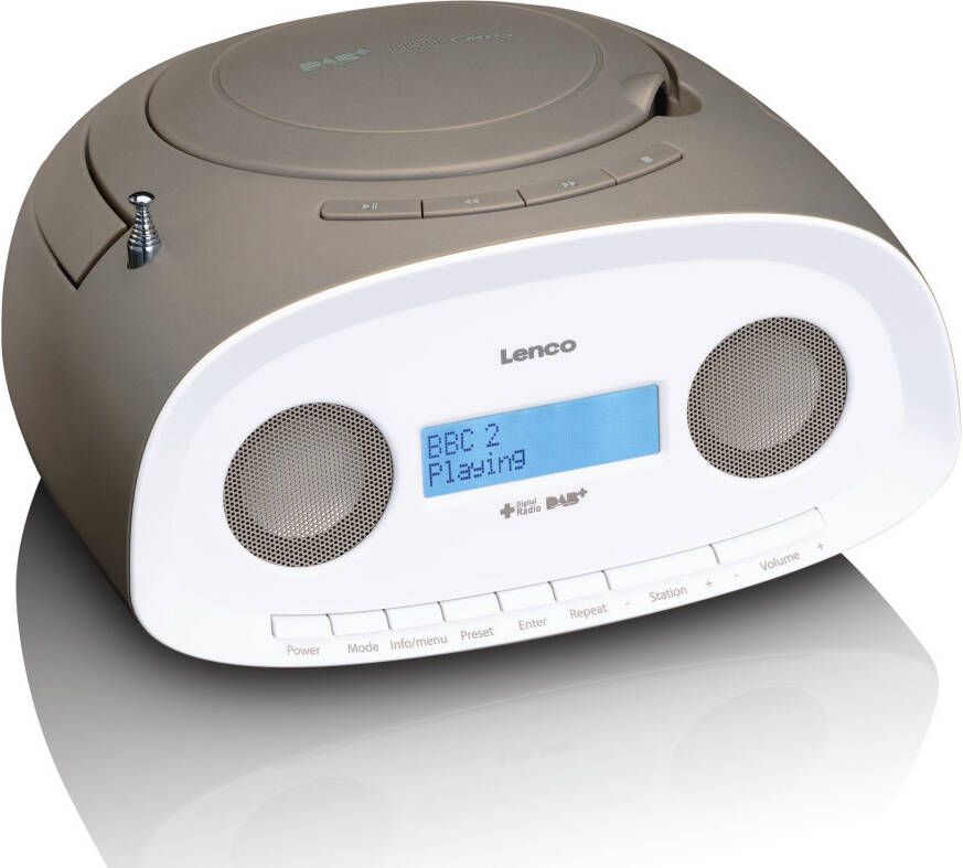 Lenco Draagbare DAB+ radio met CD MP3-speler SCD-69 taupe