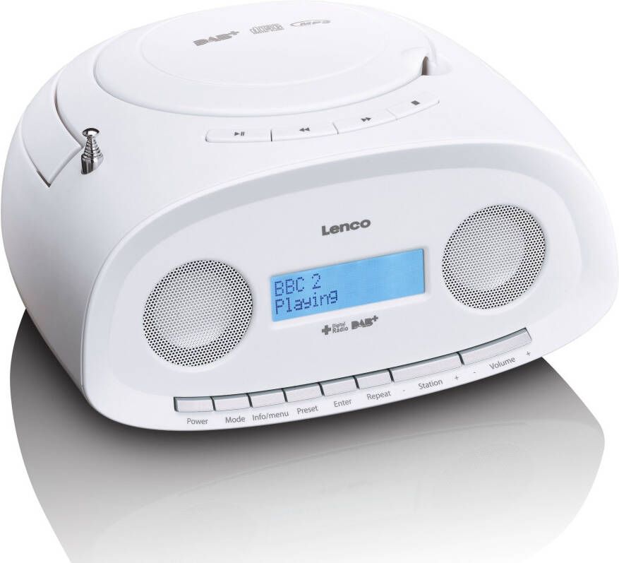 Lenco Radio SCD-69WH DAB Radio Boombox CD Player Wit