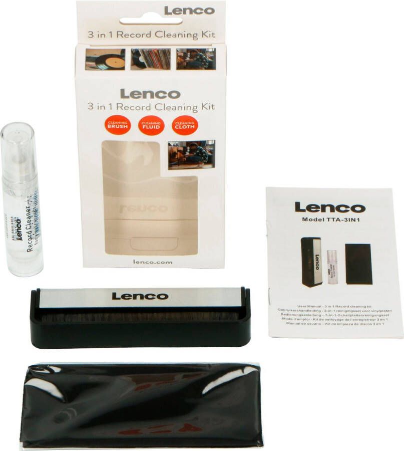 Lenco Schoonmaakborstel 3-in-1 grammofoonplaten-reinigingsset (set)