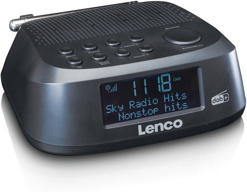 Lenco Wekkerradio CR-605BK radio met DAB+ en FM-radio