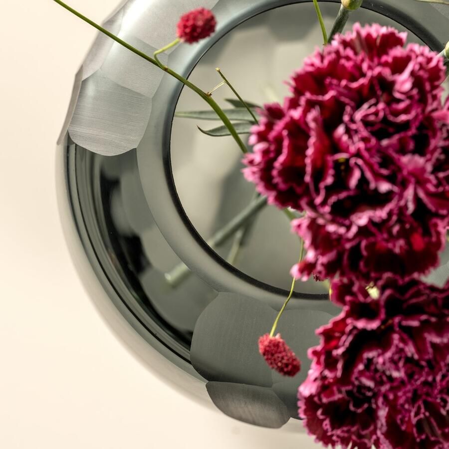 LEONARDO Tafelvaas Decoratieve vaas BELLAGIO uit glas antracietkleurig handgemaakt (1 stuk)