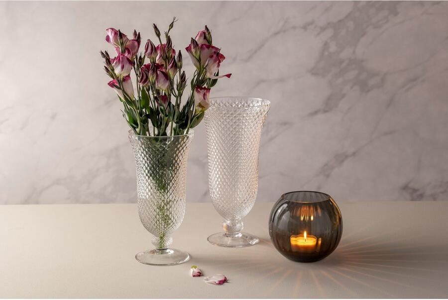 LEONARDO Tafelvaas Decoratieve vaas POESIA op voet uit glas kelkvormig handgemaakt (1 stuk)