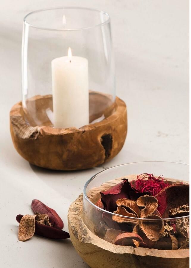 LEONARDO Windlicht Terra elk stuk is uniek