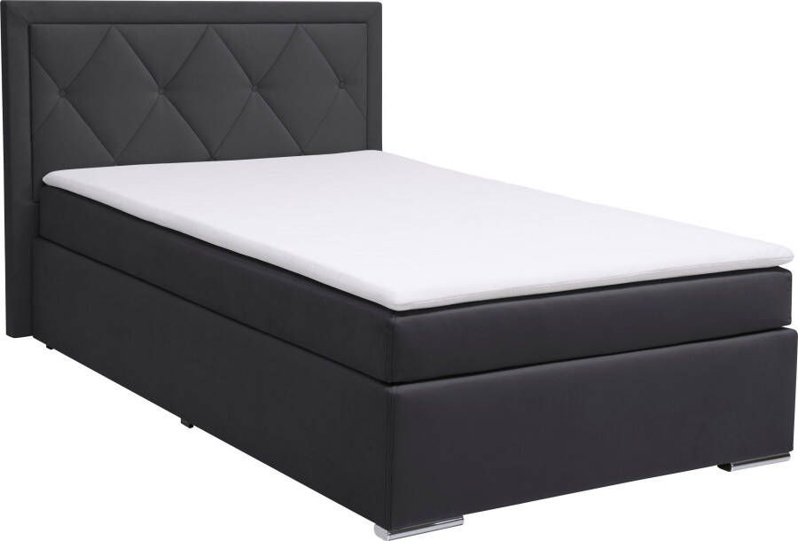 Leonique Boxspring Alfie bestseller optioneel met bedlade met capitonnage in het hoofdbord h2 h3 en h4 ter keuze