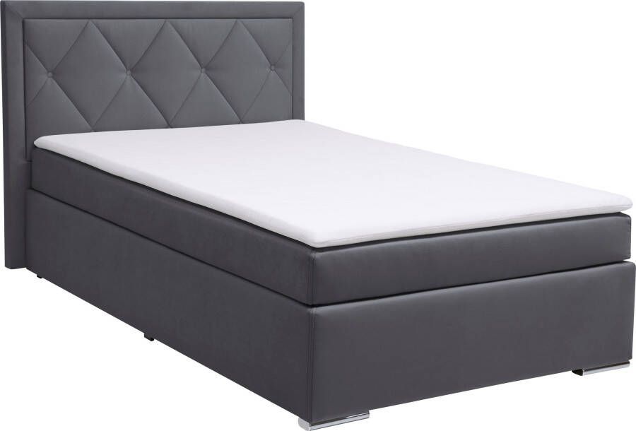 Leonique Boxspring Alfie bestseller optioneel met bedlade met capitonnage in het hoofdbord h2 h3 en h4 ter keuze