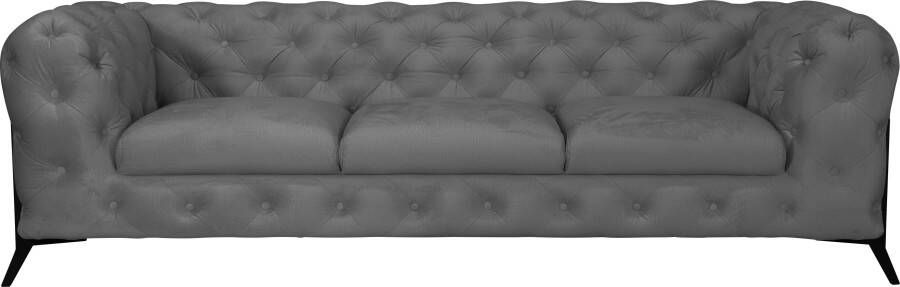 Leonique Chesterfield-bank Amaury luxueuze capitonnage moderne chesterfield look kleur van de poten ter keuze