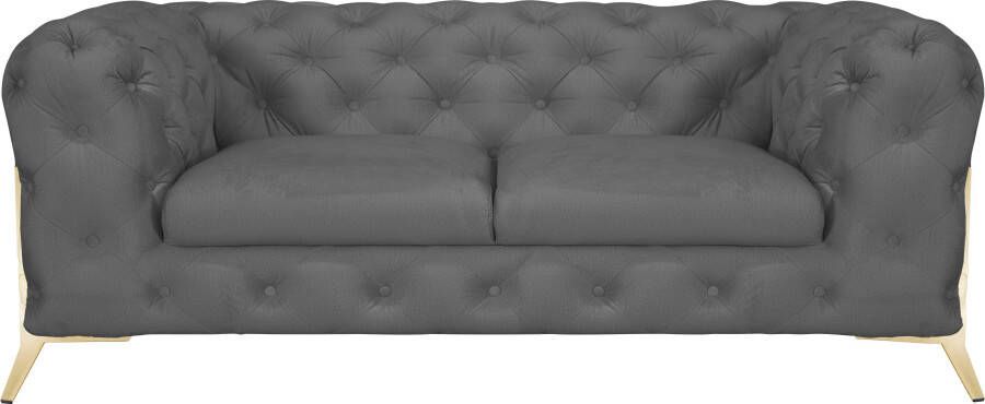 Leonique Chesterfield-bank Amaury luxueuze capitonnage moderne chesterfield look kleur van de poten ter keuze