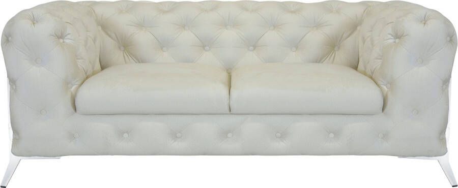 Leonique Chesterfield-bank Amaury luxueuze capitonnage moderne chesterfield look kleur van de poten ter keuze