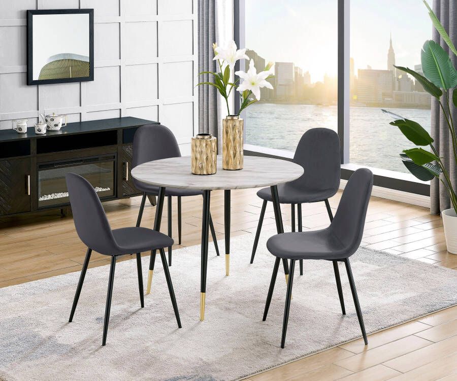 Leonique Eetkamerstoel Eadwine TOPSELLER! Stoel keukenstoel 4-poot stoel OTTOs keuze (set)