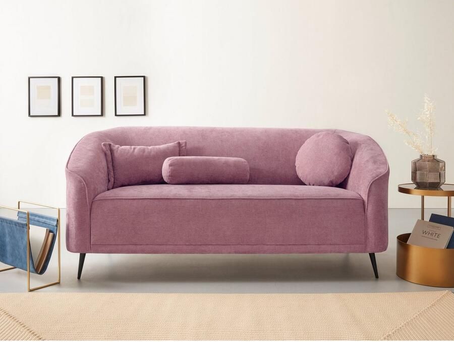 Home affaire 3-zitsbank Ashly in 3 overtrekvarianten bouclé fluwelige look en zachte structuurstof.