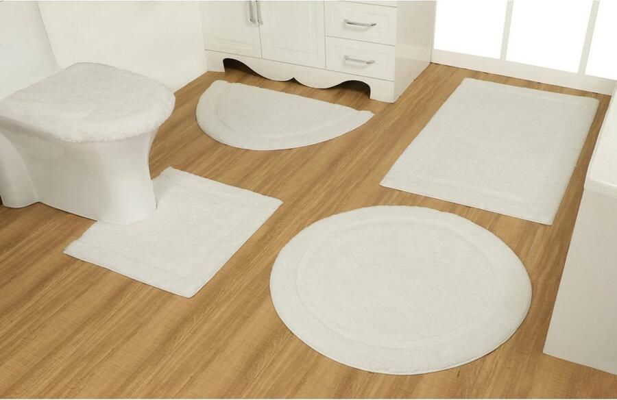 Leonique Badmat Weida Badmat uni badmatten van gerecycled katoen met randdessin