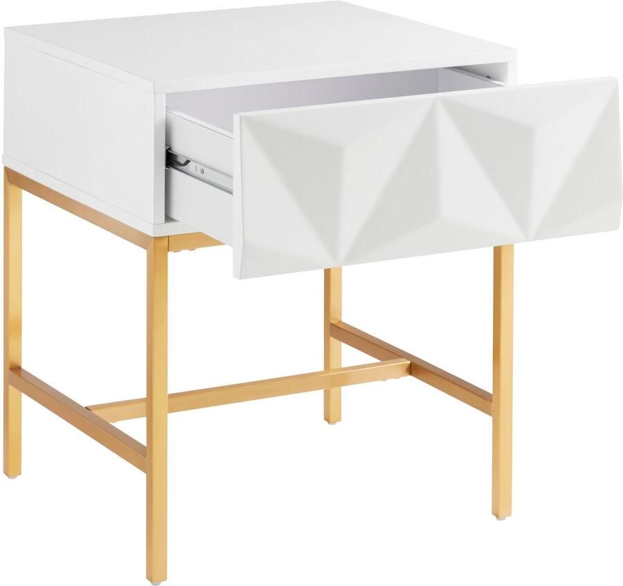 Leonique Bijzettafel Minfi TOPSELLER! OTTOs keuze Lade met 3D-front ook als nachtkastje geschikt breedte 50 cm