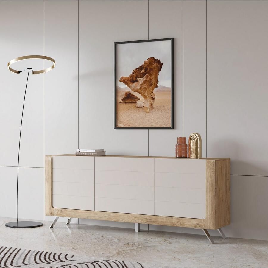 Leonique Dressoir Kasai Breedte 199 cm met 3 deuren