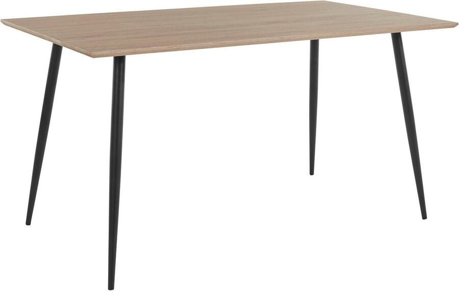 Leonique Eethoek Dino + Lima Set 5-delig tafel in eiken-look en 4 eetkamerstoelen (5-delig)
