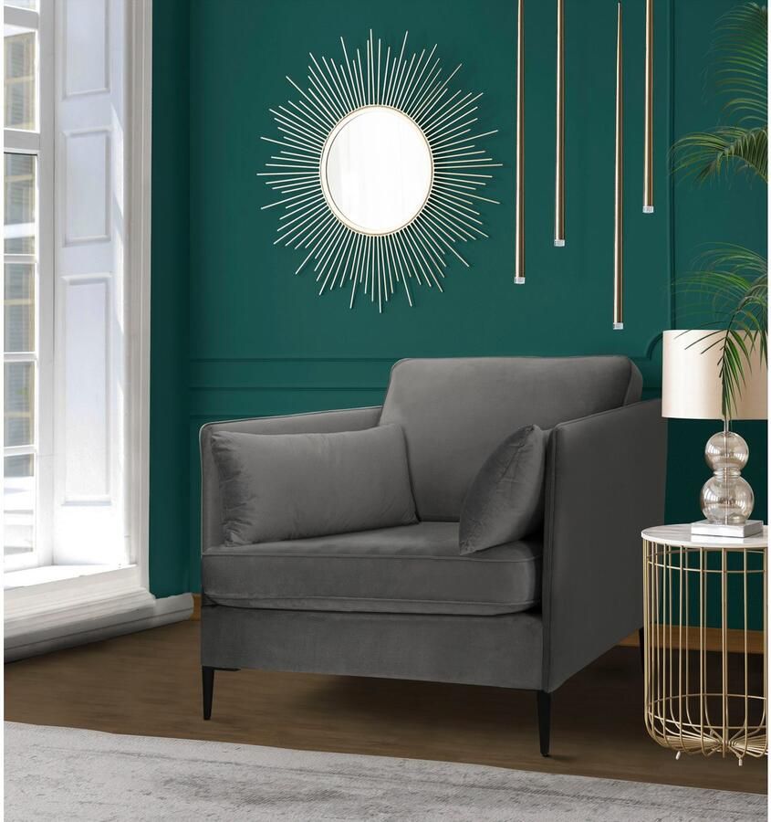 Home affaire Fauteuil Light inclusief losse sierkussens met smalle armleuningen en telescooppoten