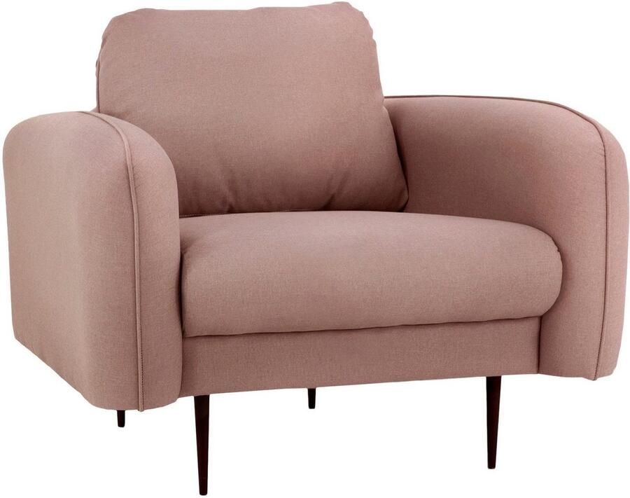 Home affaire Fauteuil Skidi met losse rugkussens en opstaande naad boven op de armleuning