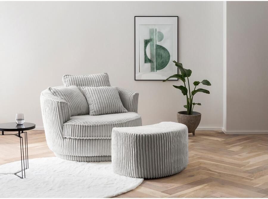 Home affaire Hocker Maisie passende aanvulling voor de draaistoel maisie in 3 kleuren leverbaar